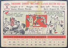Load image into Gallery viewer, 1956 Topps #5 Ted Williams Boston Red Sox White Back MLB Card KSA G 2
