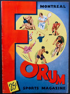 1951 Montreal Forum NHL Hockey Program Canadiens Tie New York Rangers O'Connor