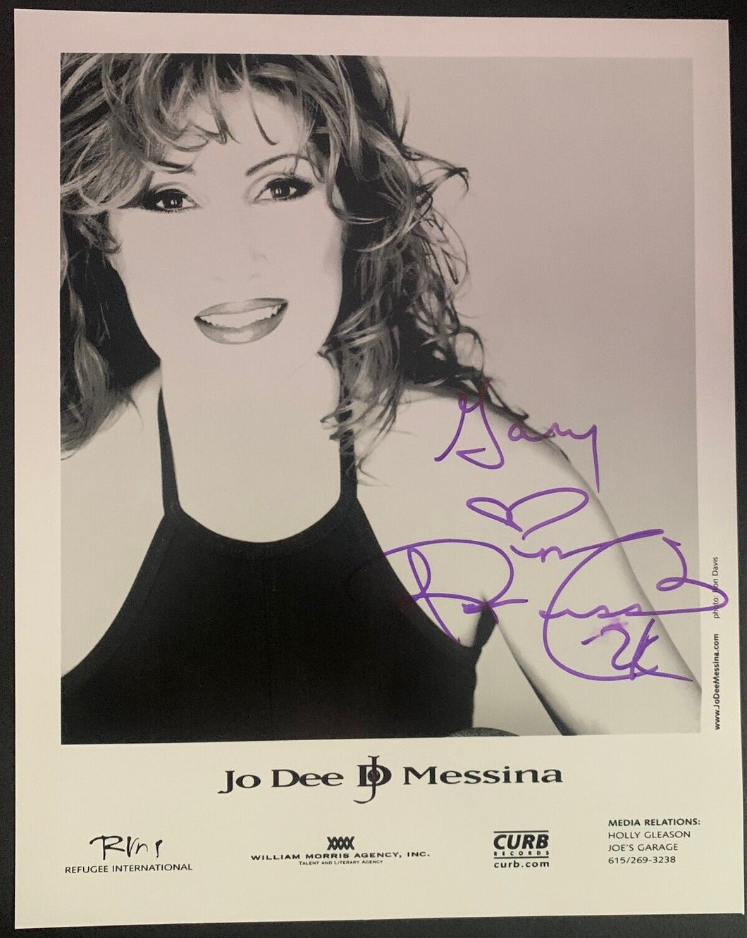 Jo Dee Messina Signed Autograph Photo American Country Singer Songwriter Signed