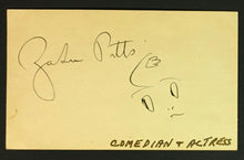 Load image into Gallery viewer, ZaSu Pitts Signed Index Card Silent Movie Star Signed Card Comedian JSA
