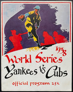 1938 World Series Game 3 Official Program Yankee Stadium Chicago Cubs Baseball