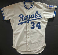 1989 Larry McWilliams Game Worn Baseball Jersey Kansas City Royals MLB Vintage