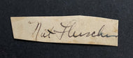 1920s Boxing Writer Nathaniel Fleischer Signed Cut Autographed Paper  HOF