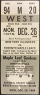 1988 Maple Leaf Gardens Full NHL Hockey Ticket Toronto vs New York Islanders