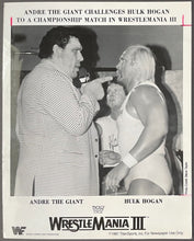 Load image into Gallery viewer, 1987 Wrestlemania III Andre the Giant Hulk Hogan Publicity Photo Wrestling WWF
