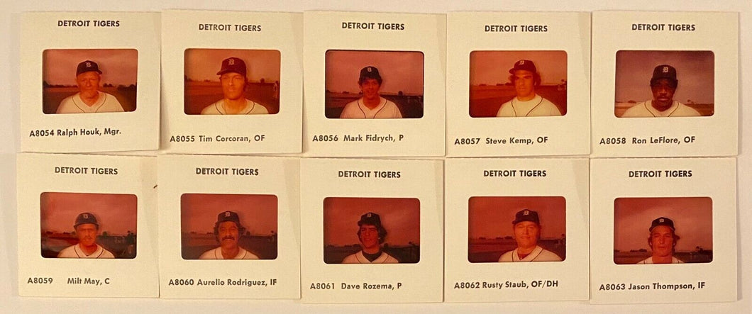 1978 MLB Baseball American League 35mm Slides (10) Detroit Tigers Rusty Staub