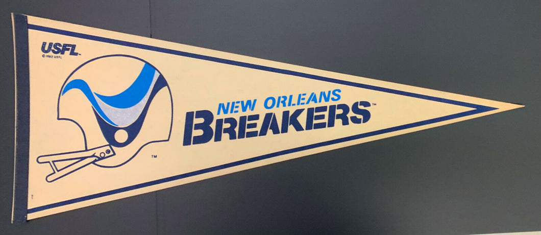 USFL Football New Orleans Breakers Pennant Vintage United States Football