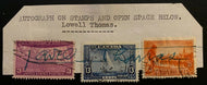 Vintage Lowell Thomas Autographed 1930s Stamps Broadcaster Explorer Author JSA