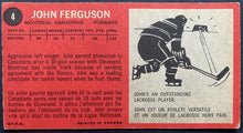Load image into Gallery viewer, 1964-65 Vintage Montreal Canadiens John Ferguson Topps Tallboy NHL Hockey Card
