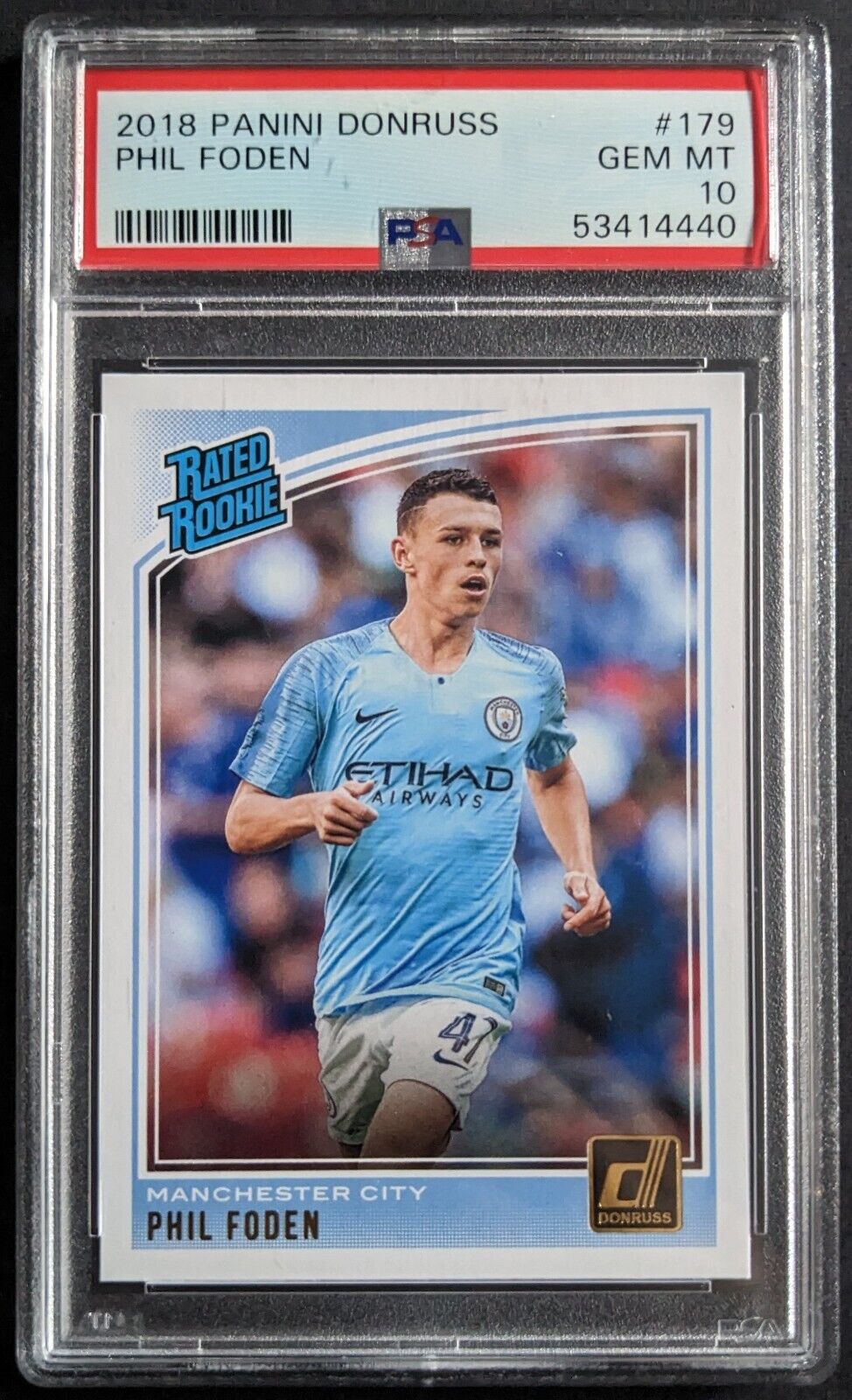 2018 Panini Donruss #179 Phil Foden PSA 10 GEM MINT Soccer Card Manchester City