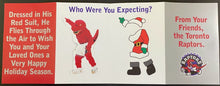 Load image into Gallery viewer, 1996 Toronto Raptors Basketball NBA Christmas Xmas Holiday Card Santa Suit Vtg
