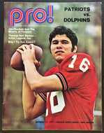 1971 NFL Football Program Orange Bowl New England Patriots vs Miami Dolphins