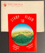 Load image into Gallery viewer, 1968 Calgary Stampeders CFL Football Media Guide Yearbook Stamp Album + Mailer

