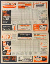 Load image into Gallery viewer, 1960 San Francisco Giants Baseball Program Vs Milwaukee Braves Mays In Lineup
