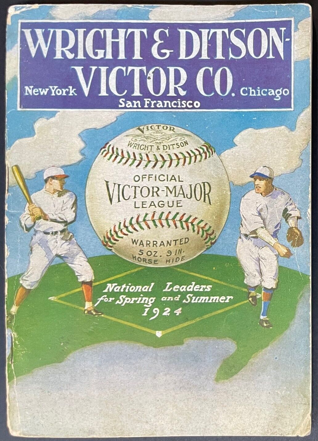 1924 Wright & Ditson Victor Co. Sporting Goods Catalog Spring + Summer Baseball