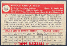 Load image into Gallery viewer, 1952 Topps Baseball Pete Reiser #189 Cleveland Indians MLB Trading Card Vintage
