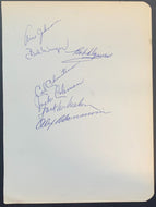 1953/54 Rochester Royals Team Signed Paper Basketball NBA HOF Autograph Vintage