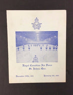 1955 Royal Canadian Air-Force Banquet Program New Years Auto 10 Hockey Players