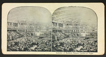 Load image into Gallery viewer, 1800's Interior View Madison Square Grdens At Night Stereoview Postcard New York
