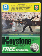 1973 Cincinnati Reds Vs San Diego Padres Baseball Program River Front Stadium
