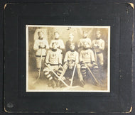 1900s Hockey Team Cabinet Photo Vintage Sports Picture Antique Old Image