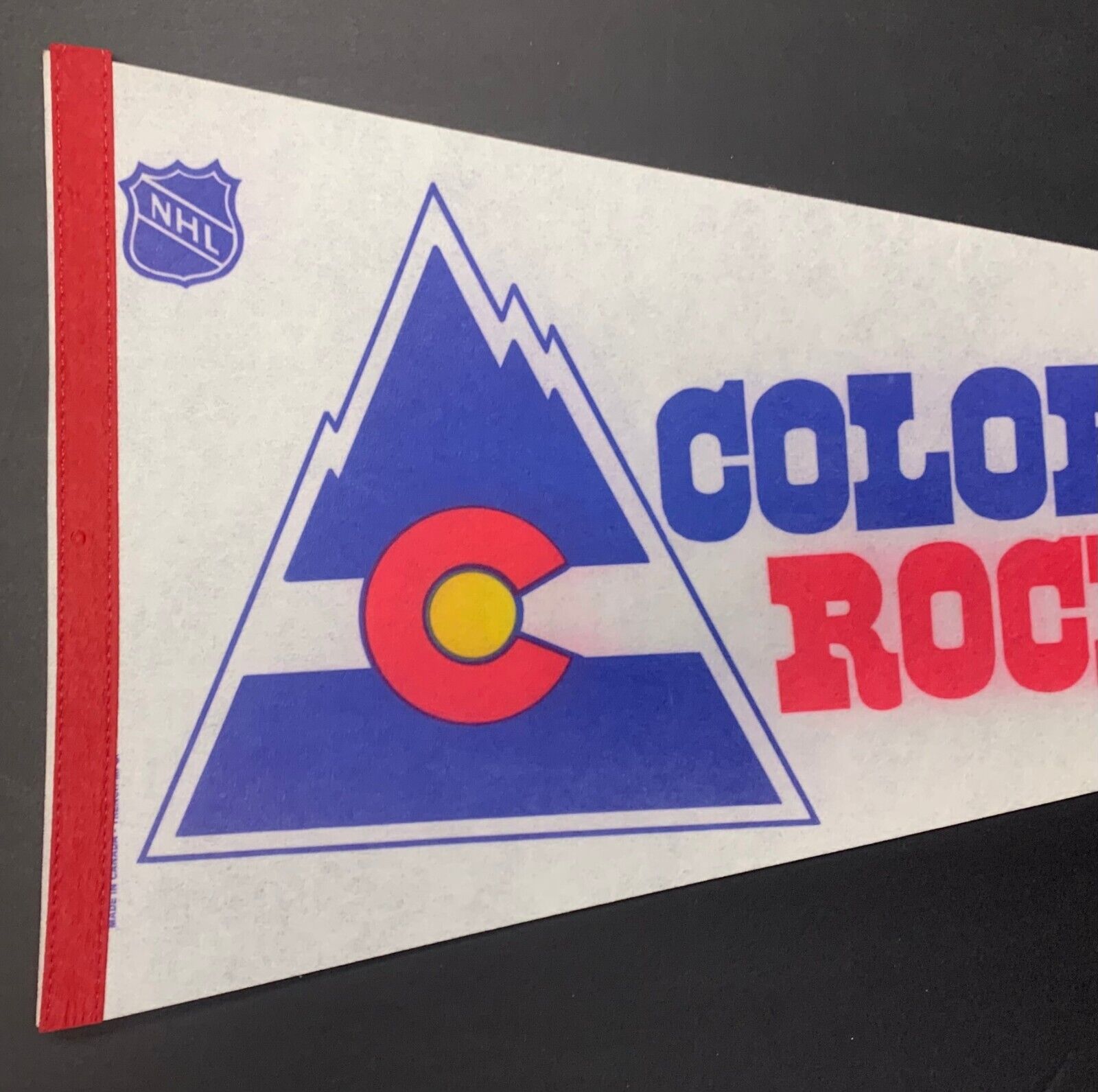 Vintage NHL Colorado Rockies Pennant