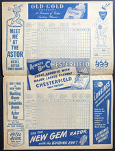 Load image into Gallery viewer, 1947 New York Yankees Babe Ruth Day Program MLB Baseball Washington Senators VTG
