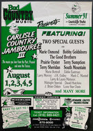 1991 Country Music Festival Concert Poster Carlisle Courtcliffe Park Ontario