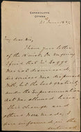 1884 Sir John A MacDonald Handwritten Signed Letter Autographed Vintage JSA LOA