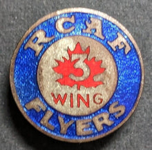 Load image into Gallery viewer, Vintage RCAF Flyer + RCAF 3 Wing Flyers Hockey Team Lapel Pin Royal Canadian
