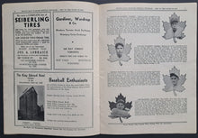 Load image into Gallery viewer, 1936 Maple Leaf Stadium Baseball Program Maple Leafs vs Montreal Royals Vintage
