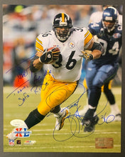 Load image into Gallery viewer, Jerome Bettis Autographed Super Bowl XL NFL Football Photo Steelers Signed JSA
