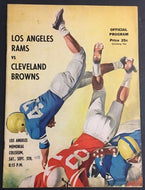 1959 Football Program LA Rams vs Cleveland Browns Memorial Coliseum NFL