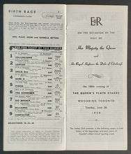 Load image into Gallery viewer, 1959 Woodbine Racetrack 100th Running Queen's Plate Program New Providence
