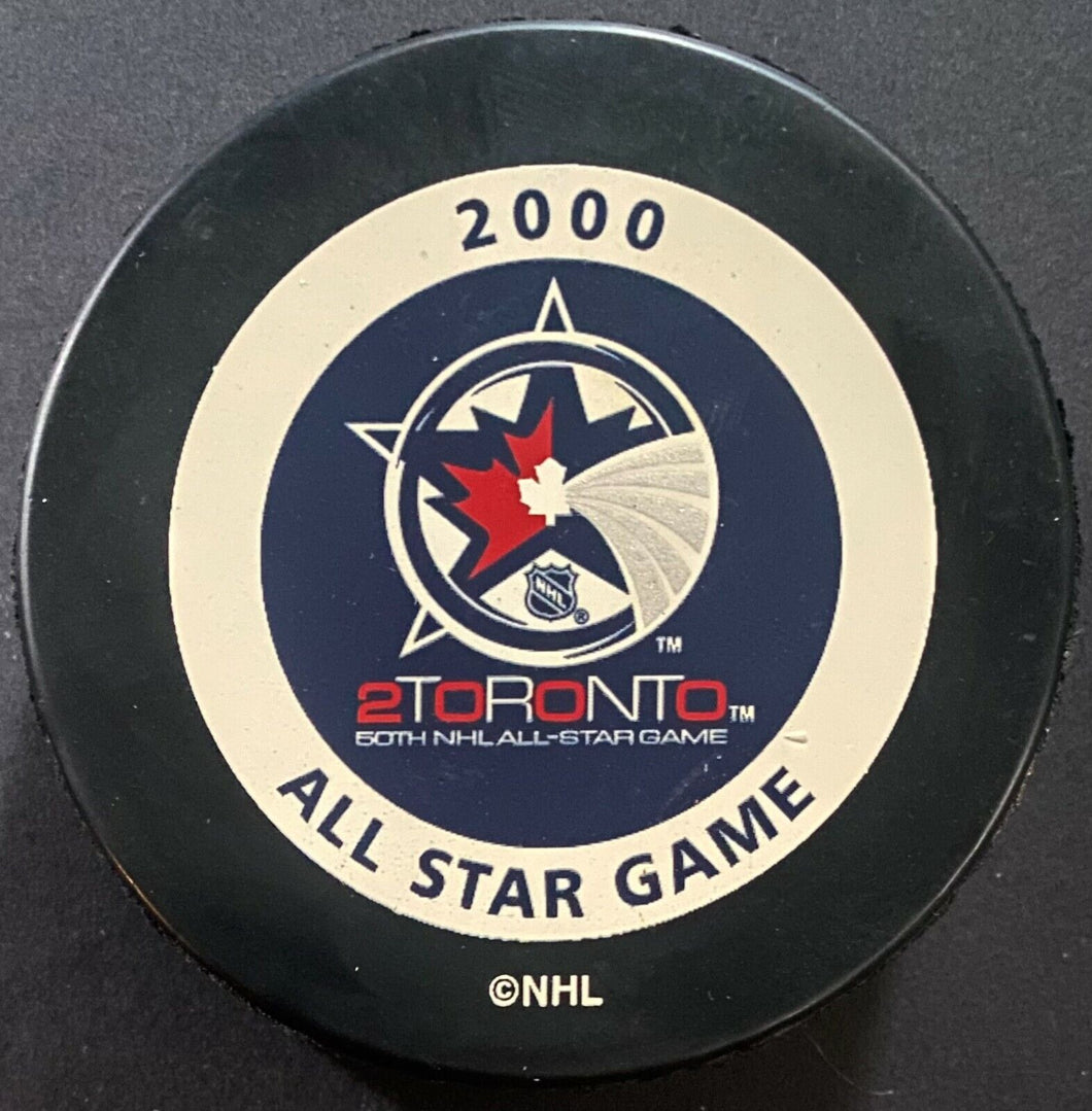 2000 50th NHL All Star Game Official Game Puck Toronto Maple Leafs Hockey Vtg