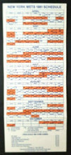 Load image into Gallery viewer, 1981 New York Mets MLB Baseball Pocket Schedule Vintage
