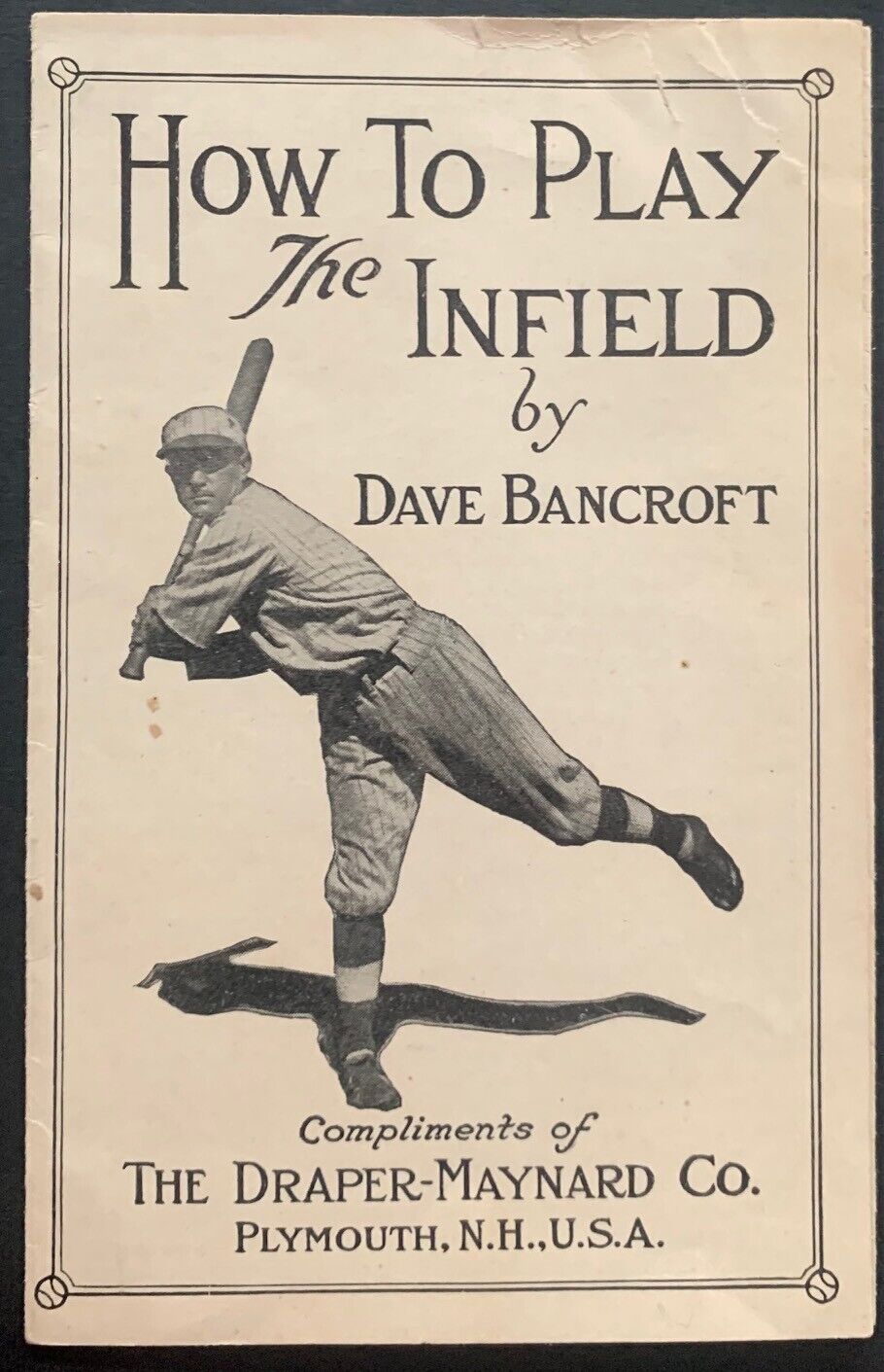 1920s Baseball How To Play The Infield Pamphlet MLB Vintage MILB Draper-Maynard