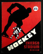 1951 Chicago Stadium Hockey Program Detroit Red Wings vs Chicago Blackhawks NHL