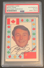 Load image into Gallery viewer, 1972-73 O-Pee-Chee Hockey Team Canada Brad Park Signed Card Auto PSA/DNA
