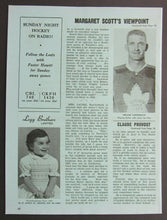 Load image into Gallery viewer, 1966 Maple Leaf Gardens NHL Program Insert + Ticket Stub - Toronto vs Montreal
