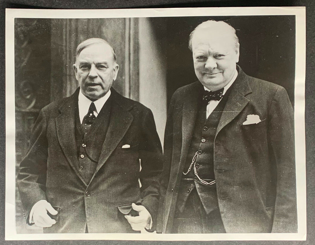1941 Historic Press Photo Canada Prime Minister Mackenzie King Winston Churchill