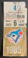 Oct. 6 1985 Toronto Blue Jays Ticket Stub Phil Niekro 300th Victory Yankees MLB