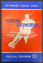 Load image into Gallery viewer, 1949 OHA Major Junior A Hockey Program Guelph Biltmores vs Oshawa Generals
