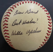Load image into Gallery viewer, Willie Upshaw Signed Autographed American League Rawlings Baseball Inscribed
