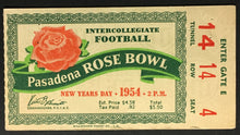 Load image into Gallery viewer, 1954 NCAA Rose Bowl Football Ticket Stub Michigan State UCLA Bruins Pasadena
