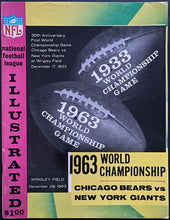 Load image into Gallery viewer, 1963 NFL Championship Program Chicago Bears Wrigley Field New York Giants VTG
