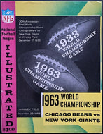 1963 NFL Championship Program Chicago Bears Wrigley Field New York Giants VTG