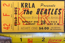 Load image into Gallery viewer, 1966 The Beatles Dodger Stadium Concert Program Ticket Stub Pinback Button
