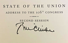 Load image into Gallery viewer, 2000 President Bill Clinton Autographed State of the Union Address Signed LOA
