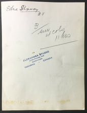 Load image into Gallery viewer, Vintage Alexandra Studio Toronto Baseball Player Press Photo Edna Shipway Rare
